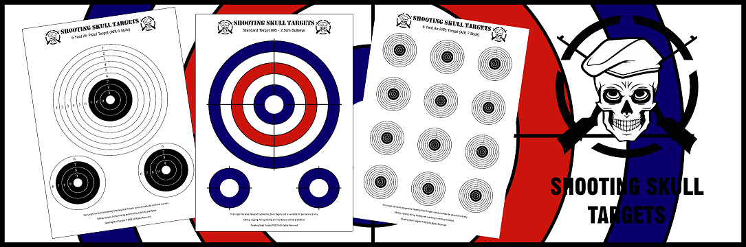 Red White & Blue Card Airgun Targets 14cm or 17cm Air Rifle Pistol Shooting 