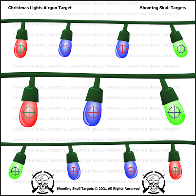 Christmas Lights Airgun Target - Free printable airgun targets.
