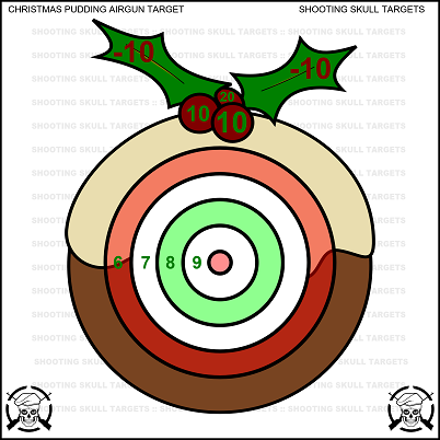 Free Printable Christmas Pudding Airgun Target - Designed By Printable Airgun Targets